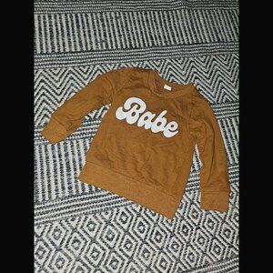 Caleb + Austyn Kids Co. Babe Print Sweatshirt 12 Months